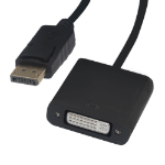 Videk DisplayPort Plug to DVI Socket Adapter - Black