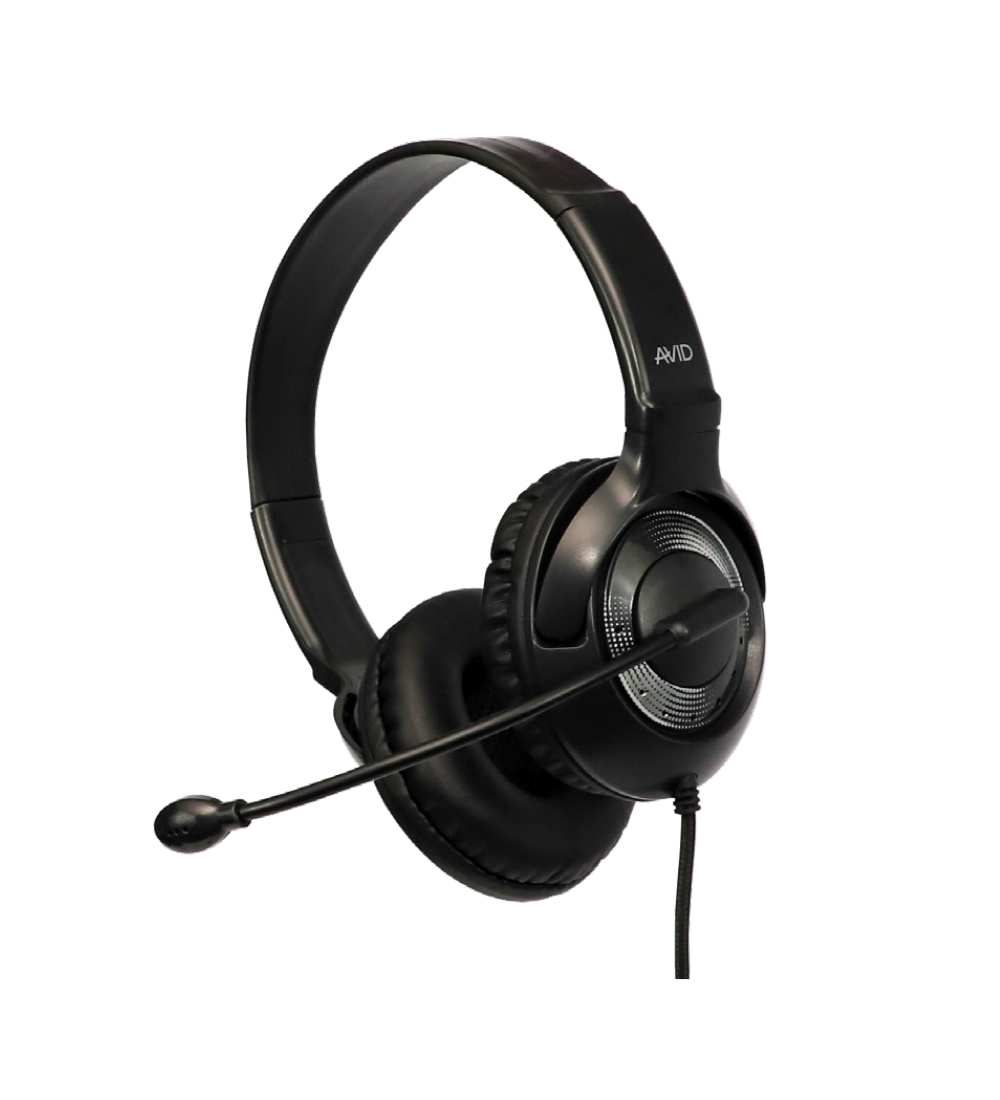2AE5-5KL AVID TECHNOLOGY INC. AE-55 Headset with 3.5mm Jack in Black and Silver