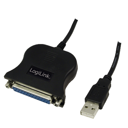 LogiLink UA0054A parallel cable 1.8 m Black
