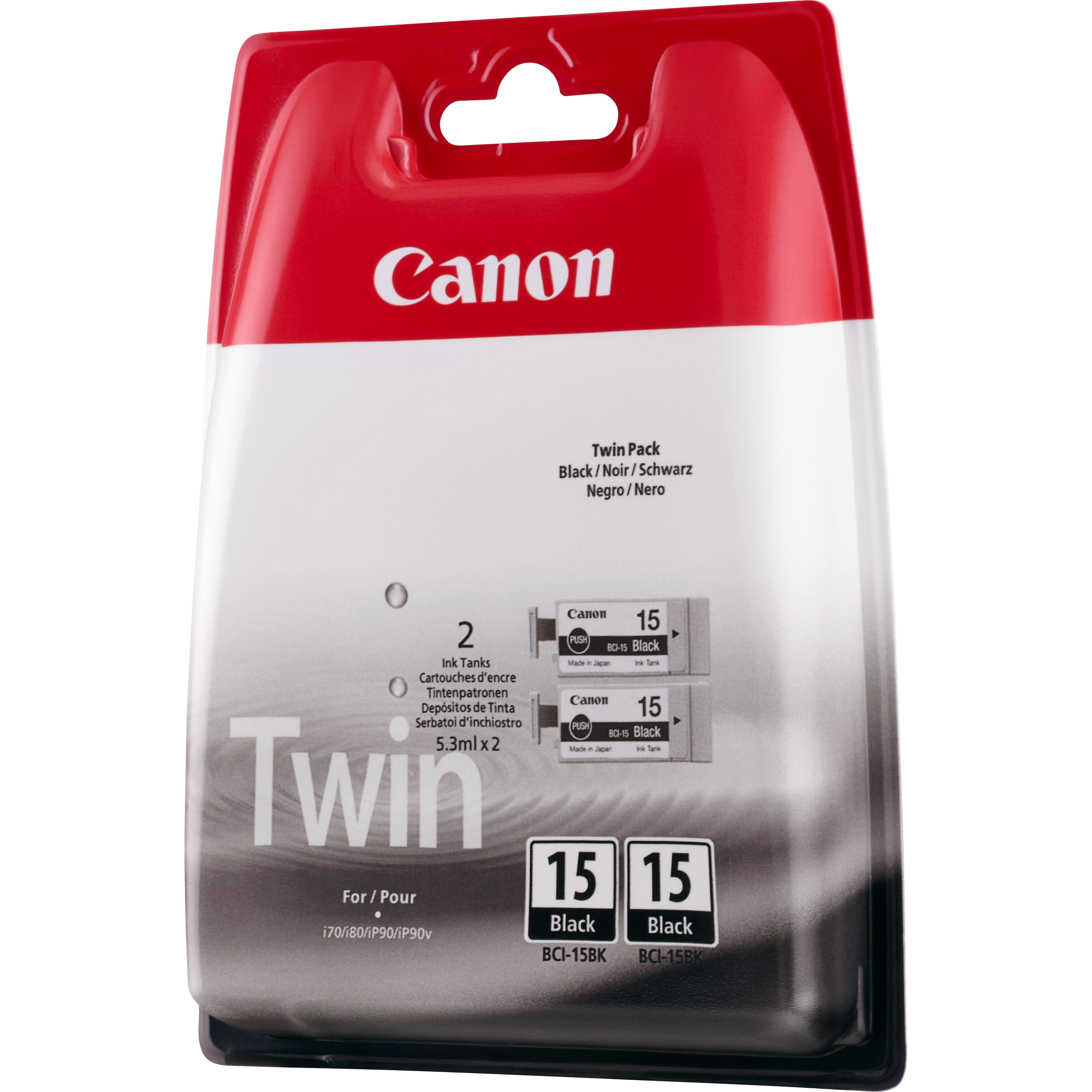 Image of Canon 8190A002/BCI-15BK Ink cartridge black twin pack, 2x80...