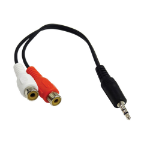 Axiom MJMRCAF6-AX audio cable 5.91" (0.15 m) 3.5mm 2 x RCA Black