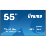 iiyama LH5581S-B1 signage display Digital signage flat panel 139.7 cm (55") AMVA+ (SNB), LED 450 cd/m² Full HD Black 24/7
