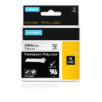 Dymo 1734523|S0773830 Ribbon Polyester permanent black on white 24mm x 5,5m for Rhino 6000