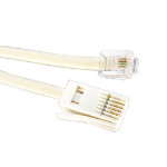 Videk RJ11 6P/4C M to UK Style M Modem Cable 2 Core 10Mtr