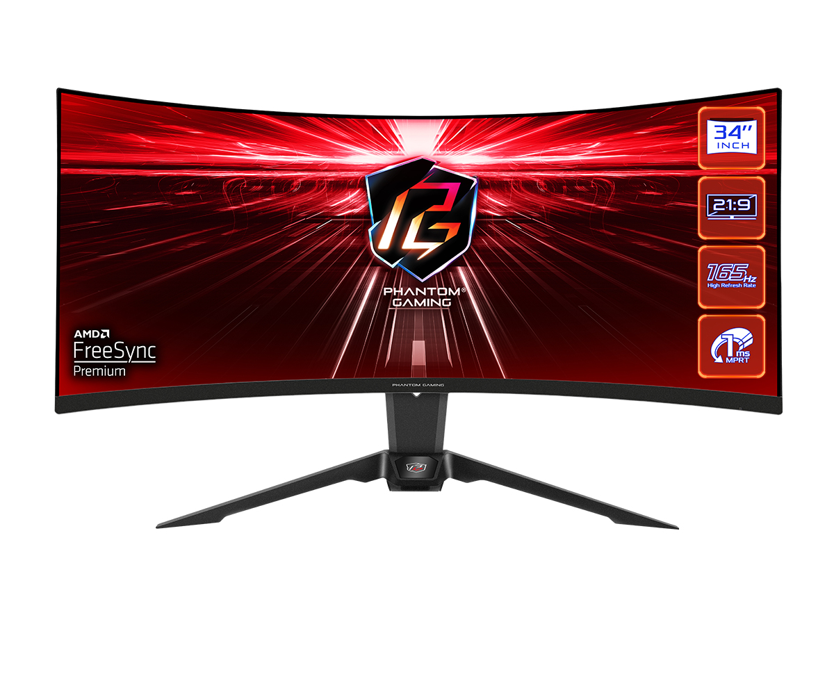 Image of Asrock PG34WQ15R2B 86.4 cm (34") 3440 x 1440 pixels UltraWide Quad...