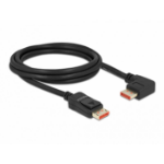 DeLOCK DisplayPort cable male straight to male 90° right angled 8K 60 Hz 2 m