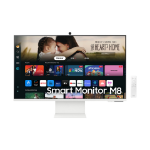 Samsung Smart Monitor M8 32" M80D UHD White Smart Monitor with Speakers and Remote