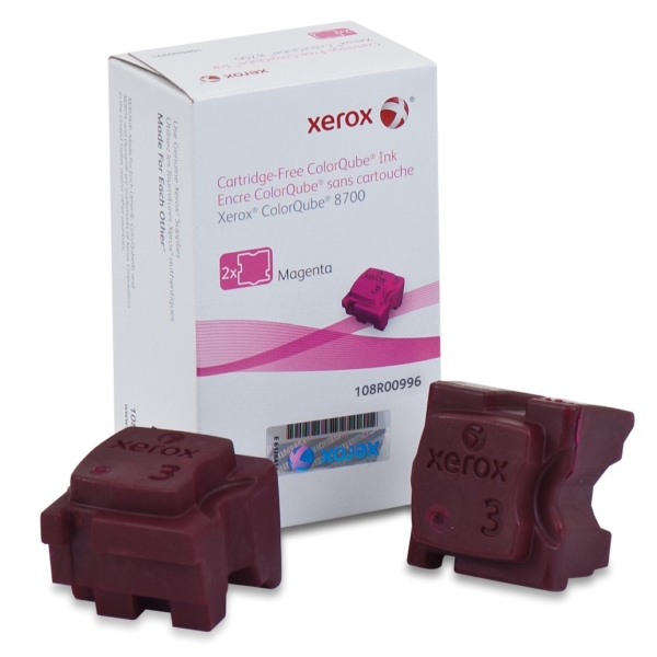 Xerox 108R00996 Dry ink in color-stix magenta, 2x4.2K pages Pack=2 for Xerox ColorQube 8700/8900