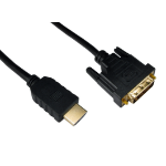 Cables Direct HDMI - DVI-D, 1m HDMI Type A (Standard) Black