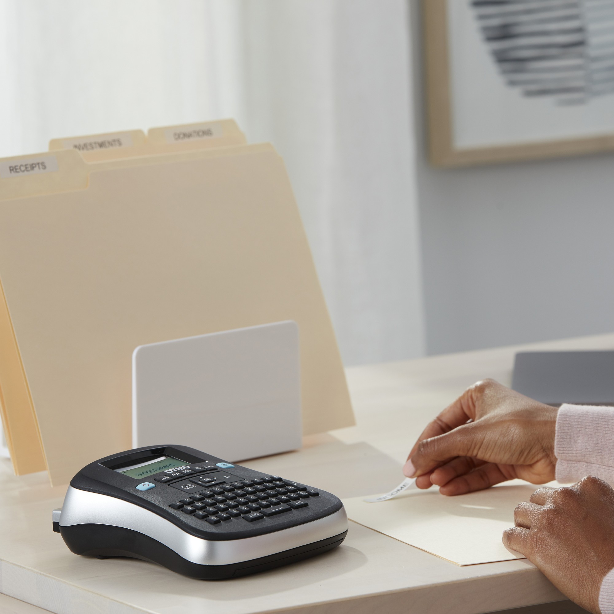 DYMO LabelManager 210D+ Label Maker | Desktop Label Printer | Portable Label Maker with QWERTY Keyboard | Large Display & One-Touch Smart Keys | For Home & Office