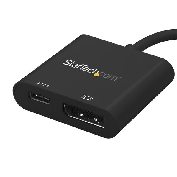 StarTech.com USB C to DisplayPort Adapter with Power Delivery - 4K 60Hz HBR2 - USB Type-C to DP 1.2 Monitor Video Converter w/ Charging - 60W PD Pass-Through - Thunderbolt 3 Compatible
