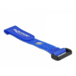 DeLOCK Hook-and-loop cable tie with Loop and Fastening Eyelet L 150 x W 20 mm blue 5 pieces