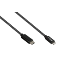 Alcasa 2510-CL005S USB-kabel USB 2.0 0,5 m USB C USB C/Lightning Zwart