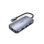 UNITEK uHUB N9+ Wired USB 3.2 Gen 1 (3.1 Gen 1) Type-C Grey