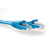 ACT Blauwe 1,5 meter U/UTP CAT6A patchkabel snagless met RJ45 connectoren