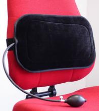 Hypertec Portable Inflatable Lumbar Support - Ideal in situations where a good chair is not an option: in meetings- in a car- at home...Extremely robust rubber pump-up insert. Includes easy stretch strap with Velcro fixing. .