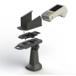 Havis ENS, A CUSTOM METAL BACKPLATE FOR THE PAX A80 PAYMENT TERMINAL TO INTERFACE WITH OUR FLEXIPOLE STAND