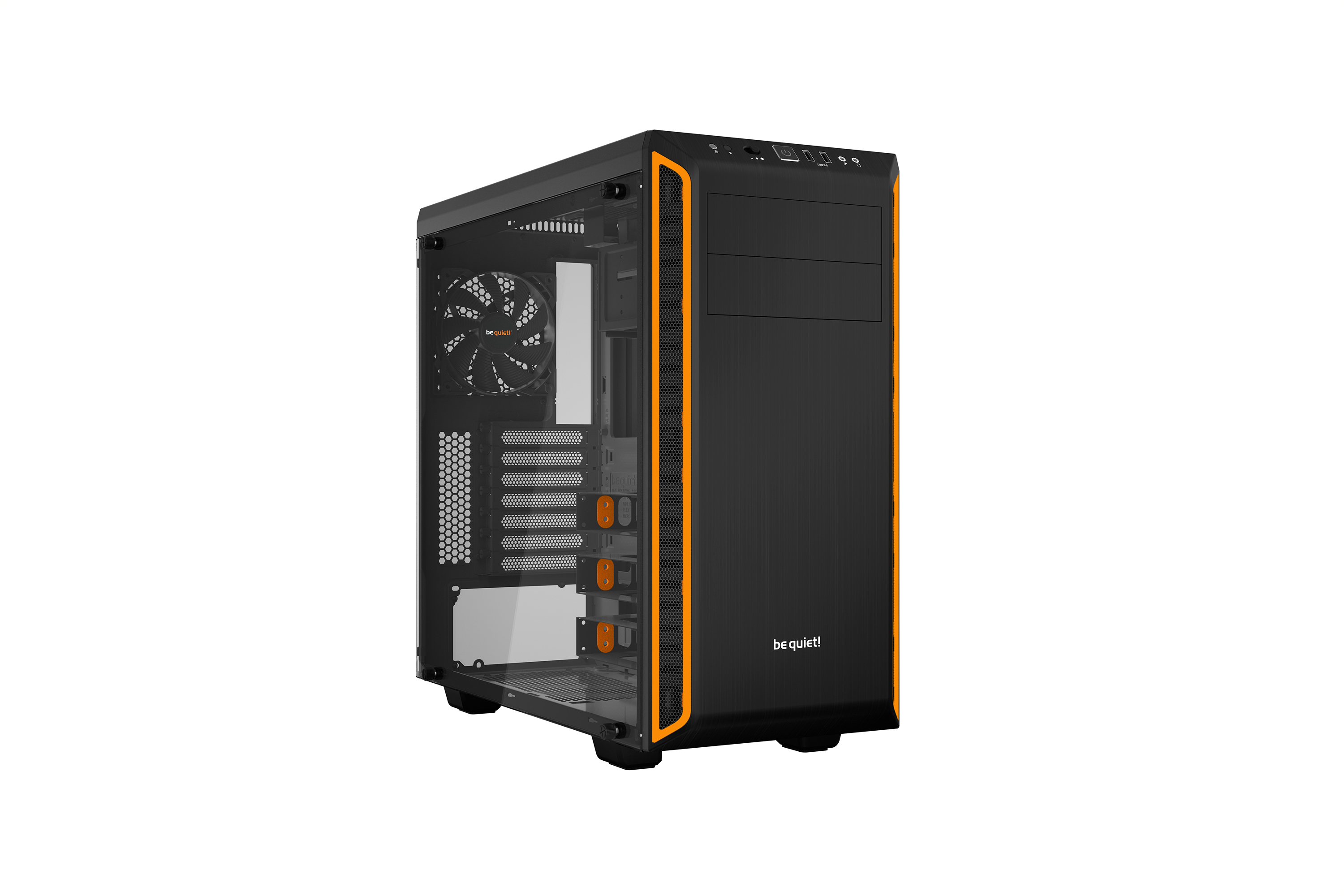 Image of be quiet! Pure Base 600 Window Midi Tower Black, Orange