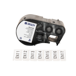 Brady M4-47-422/R6000HF DirectLabel Etikettes Polyester black on white 25,4mm x 12,7mm 480 pcs for Brady 25.4mm/38.1mm