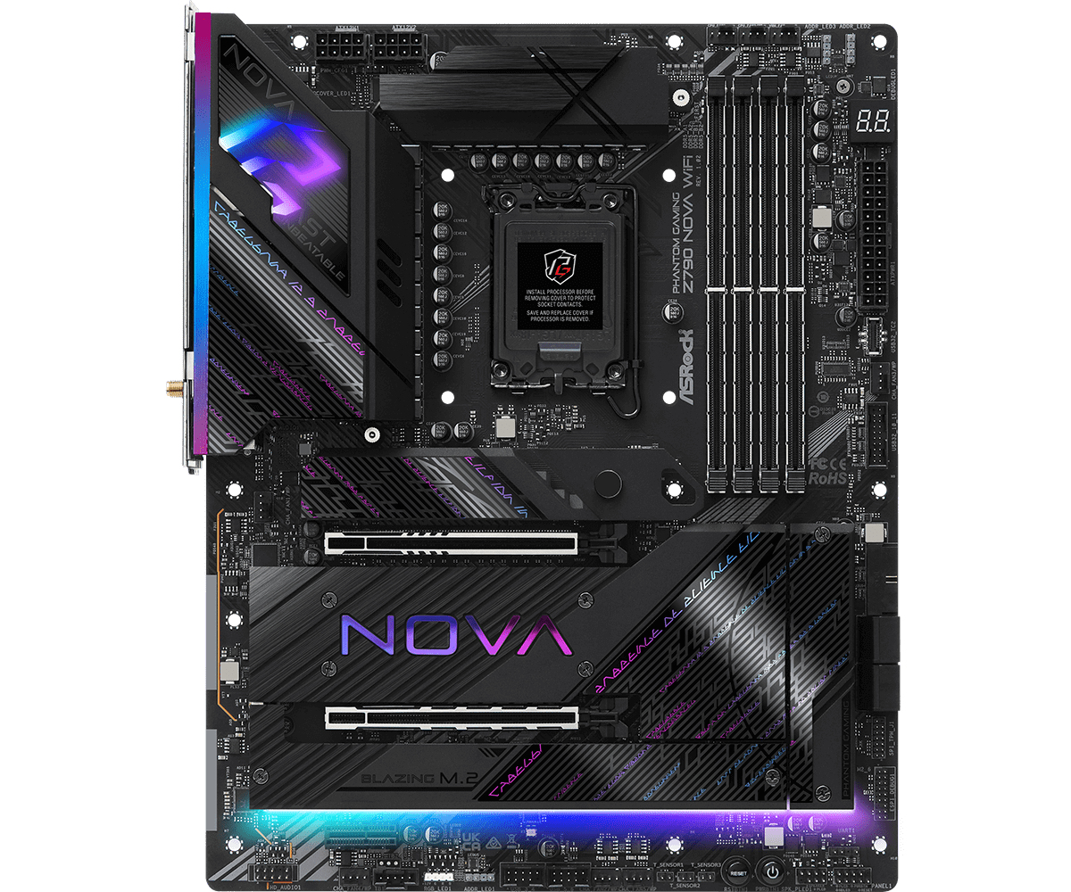 Z790 NOVA WIFI ASROCK Z790 NOVA WIFI, Intel Z790, 1700, ATX, 4 DDR5, HDMI, DP, Wi-Fi 7, 2.5G LAN, PCIe5, RGB, 6x M.2