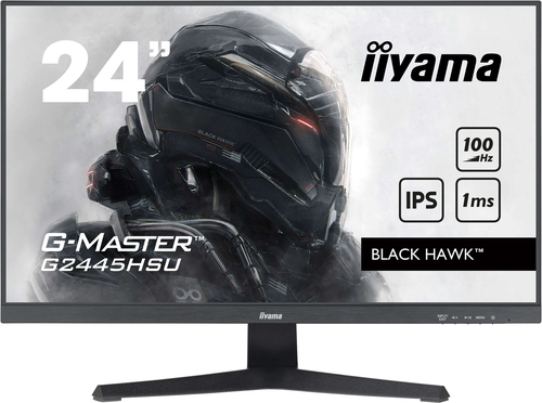 iiyama G-Master G2445HSU-B2 23.8" 100Hz HD Gaming Display, 1ms (MPRT) IPS LCD with FreeSync?, Full HD 1920x1080, 300 cd/m? Brightness, 1x HDMI,1 x DisplayPort, 2 x USB, 2 x 2W Speakers