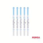 Zebra MILDLINER Double Ended Fluorescent Blue Highlighter Box 10