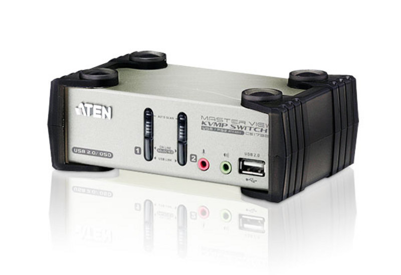 Image of ATEN CS1732B-AT-E KVM switch Black, Metallic