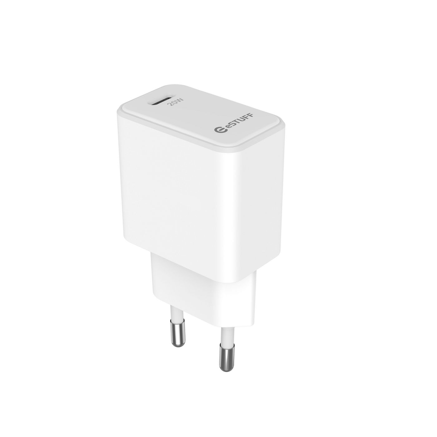 Estuff White Es635028-Bulk Mobile Device Charger Smartphone Ac Fast Ch