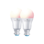 4lite WiZ Connected A60 Dimmable Multicolour WiFi LED Smart Bulb - B22 Bayonet - Pack of 2