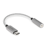 Rocstor Y10A333-S1 audio cable 3.5mm USB Type-C Black, Silver, White