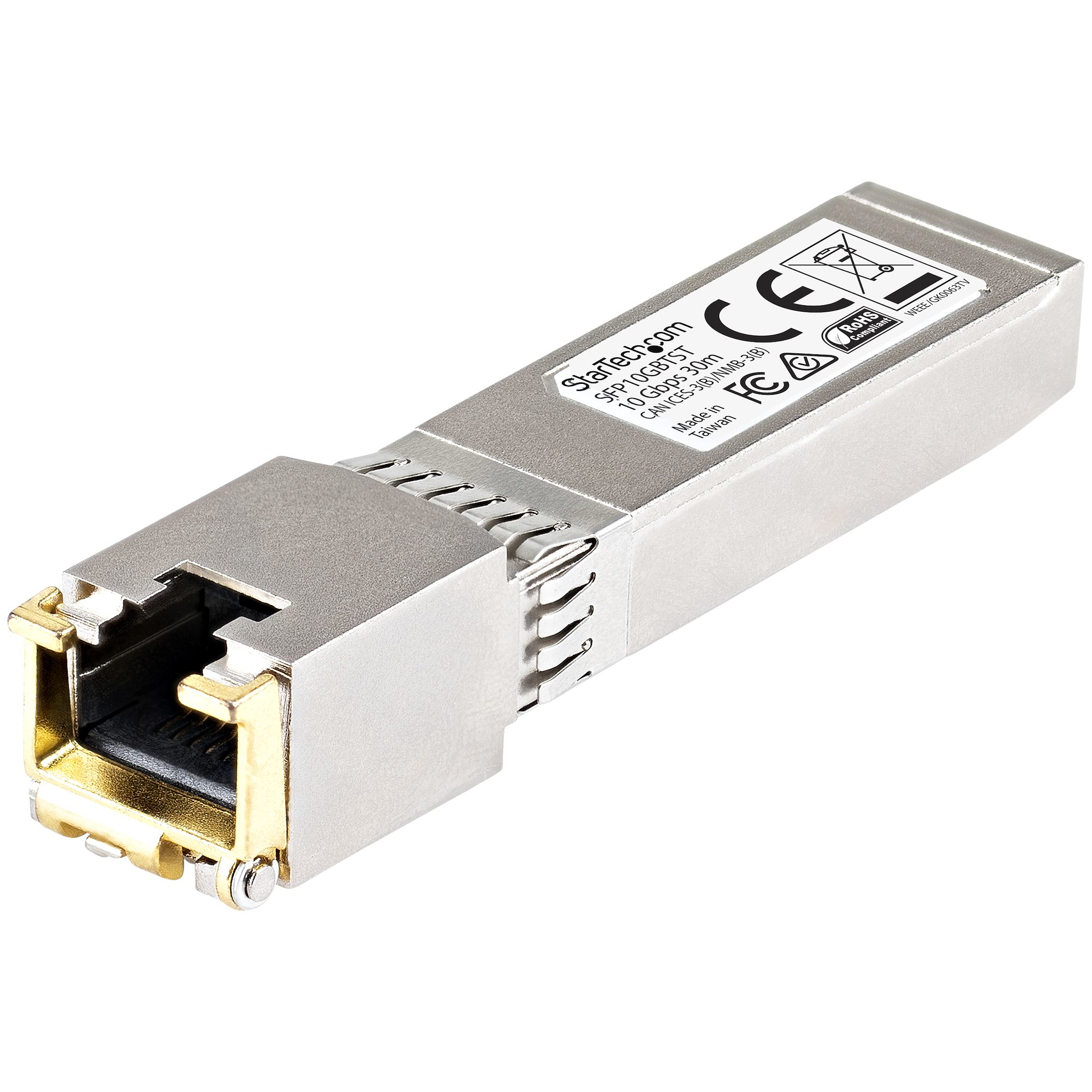 Image of StarTech.com Cisco SFP-10GB-TC Compatible SFP+ Module - 10GBASE-T...