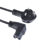 FDL 2M UK MAINS CABLE - UK PLUG TO RIGHT ANGLED C15 (HOT) SOCKET