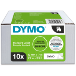 Dymo 2093097 DirectLabel-etikettes black on white 12mm x 7m Pack=10 for Dymo D1 6-12mm/19mm/24mm/9-12mm/9-19mm
