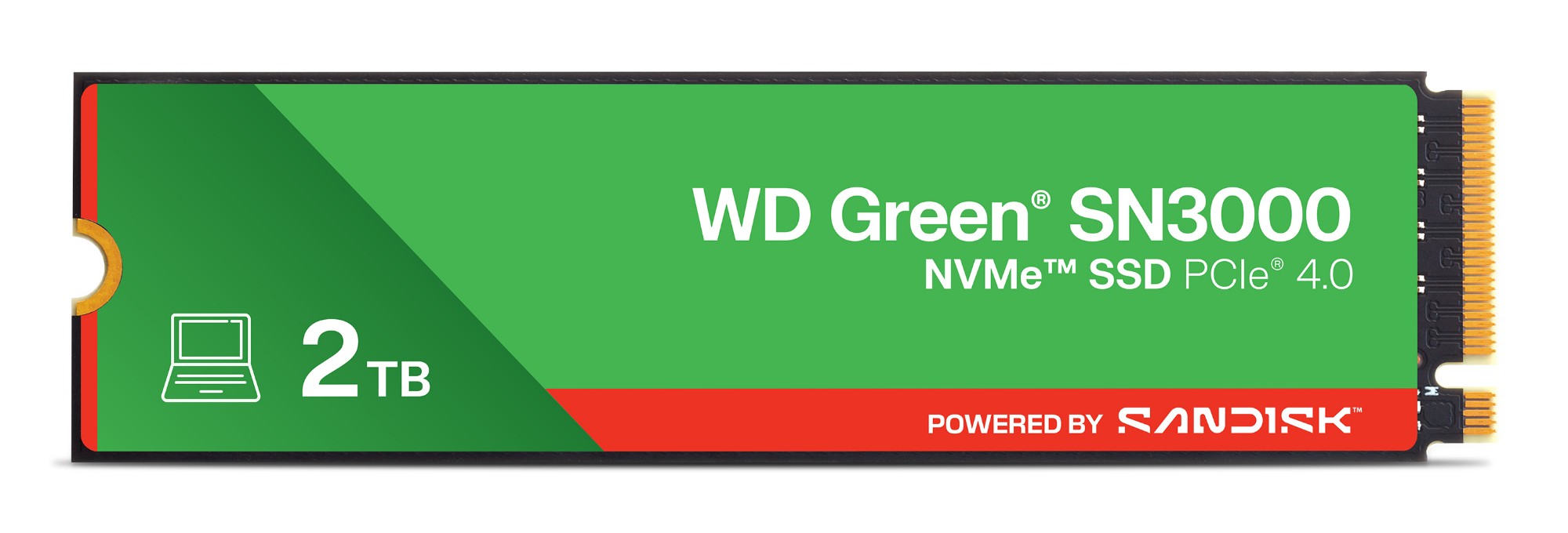Western Digital Green WD â„¢ SN3000 NVMeâ„¢ SSD POWERED BY SANDISK 2 TB
