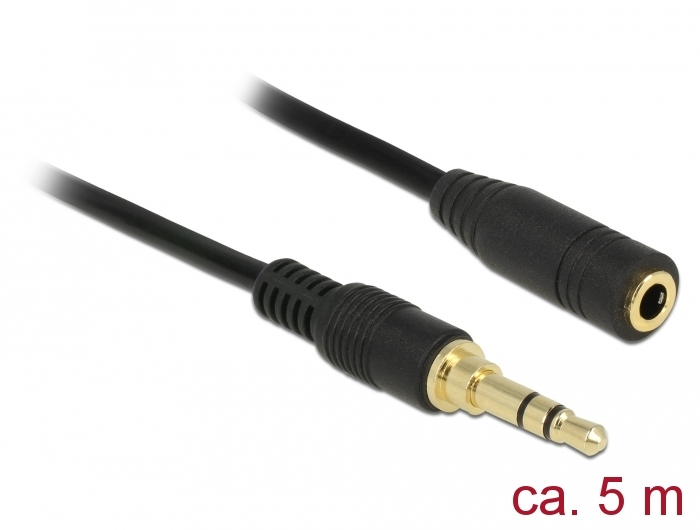 EU Product - Verl�ngerung Klinke 3.5mm 3Pin St > Bu 5.0m schwarz thumbnail