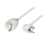LogiLink Power cord extension, CEE 7/7 (90�) to CEE 7/3, white, 5 m