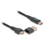 DeLOCK 88137 USB-kabel USB 2.0 1,2 m USB A/USB C USB C Zwart