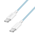 LogiLink USB 2.0 Type-C cable, C/M to C/M, nylon jacket, 60W, blue, 0.5 m