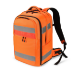 DICOTA Hi-Vis V2 backpack Rucksack Orange Recycled polyethylene terephthalate (rPET), Thermoplastic polyurethane (TPU)
