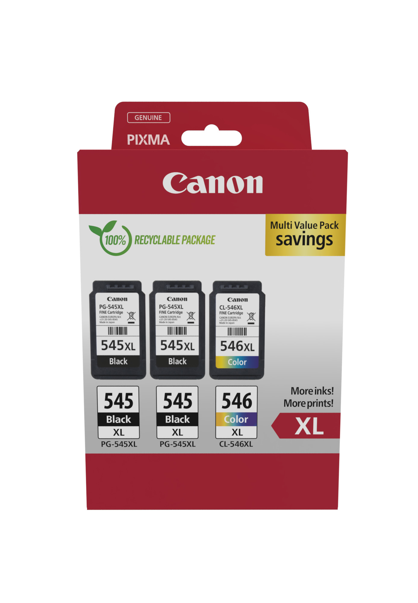 Image of Canon 8286B013/PG-545+CL-546XL Printhead cartridge multi pack 2x...