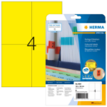 HERMA 4561 self-adhesive label Rectangle Yellow 80 pc(s)