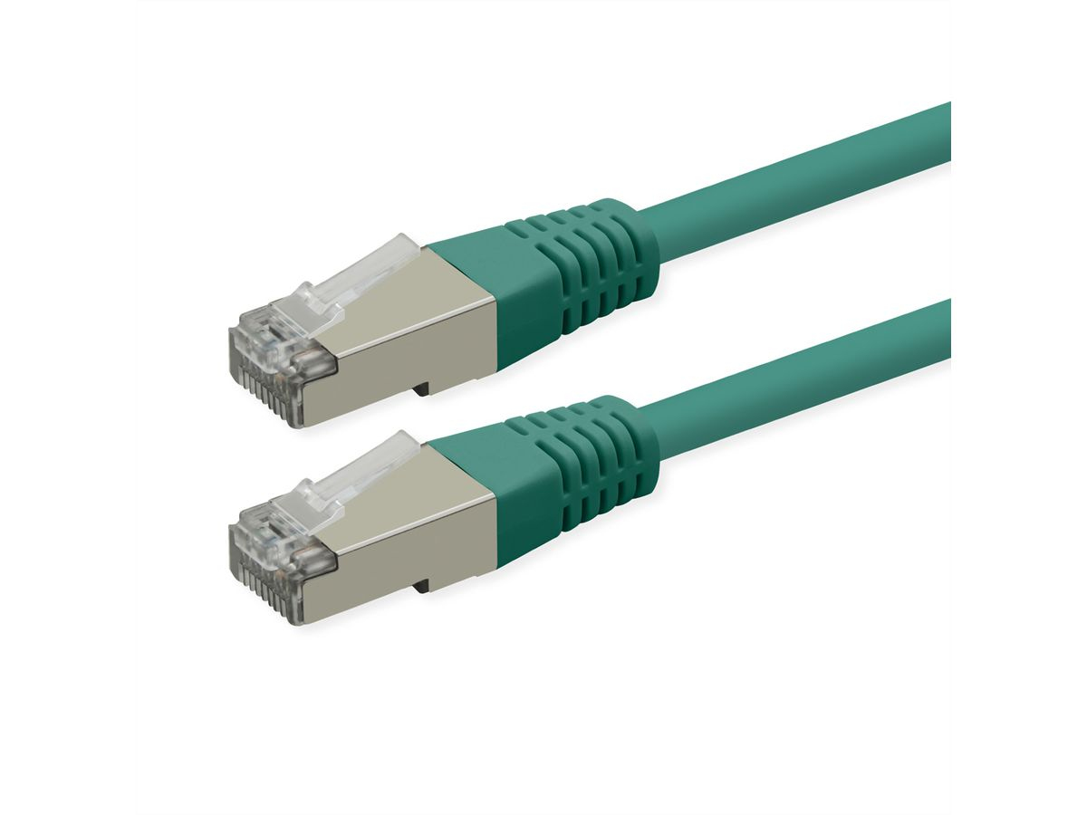 Photos - Ethernet Cable Roline S/FTP (PiMF) Patch Cord. Cat.6 . PoE. green. 1 m (Class E)