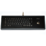 ShortBoard Black Stainless Steel IP65 IK07 Industrial Trackball Vandal Proof Keyboard