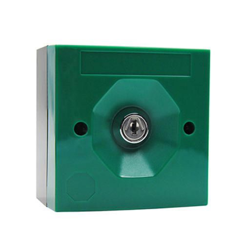 StopperSwitch Indoor  KeySwitch, Double Pole (DPNC  Normally Closed), 2 Position - Green thumbnail