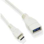 Microconnect USB3.1CAF02W USB cable 0.2 m USB 3.2 Gen 1 (3.1 Gen 1) USB C USB A White