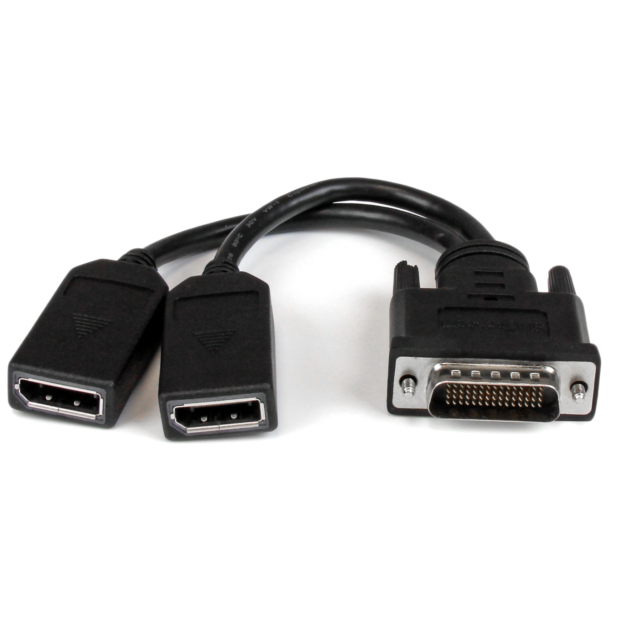 Image of StarTech.com 8" (20 cm) DMS-59 to Dual DisplayPort Adapter Cable -...