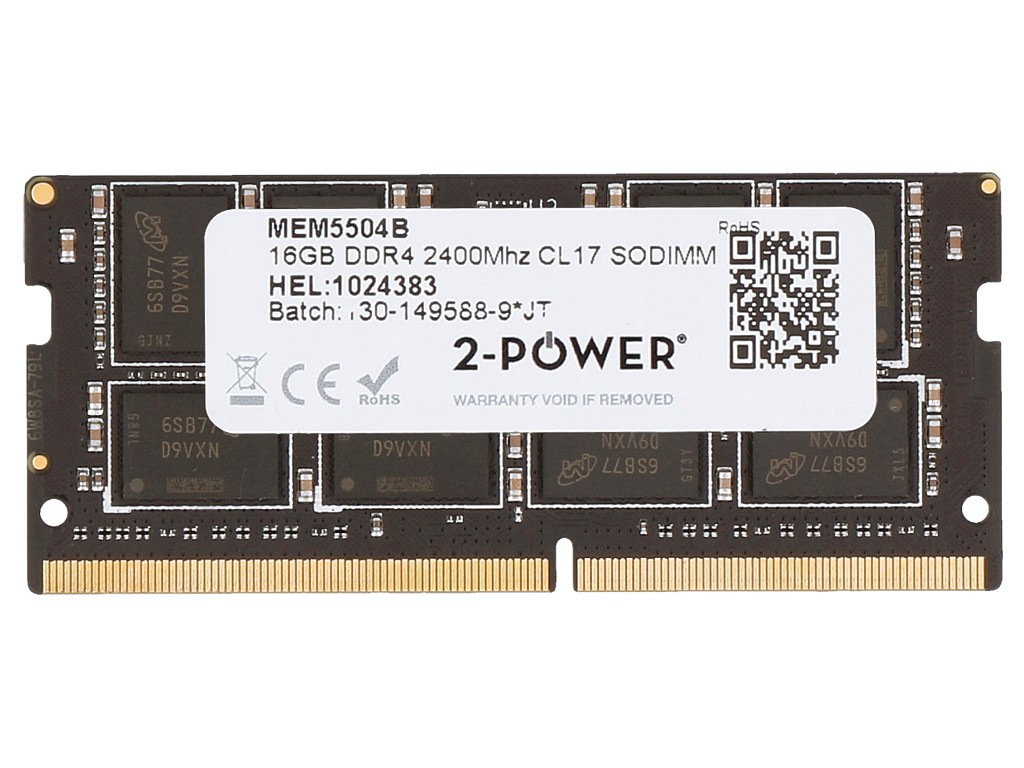 2-Power 16GB DDR4 2400MHz CL17 SODIMM Memory - replaces HX424S14IBK2/16