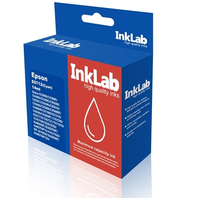 E0712 INKLAB 712 Epson Compatible Cyan Replacement Ink