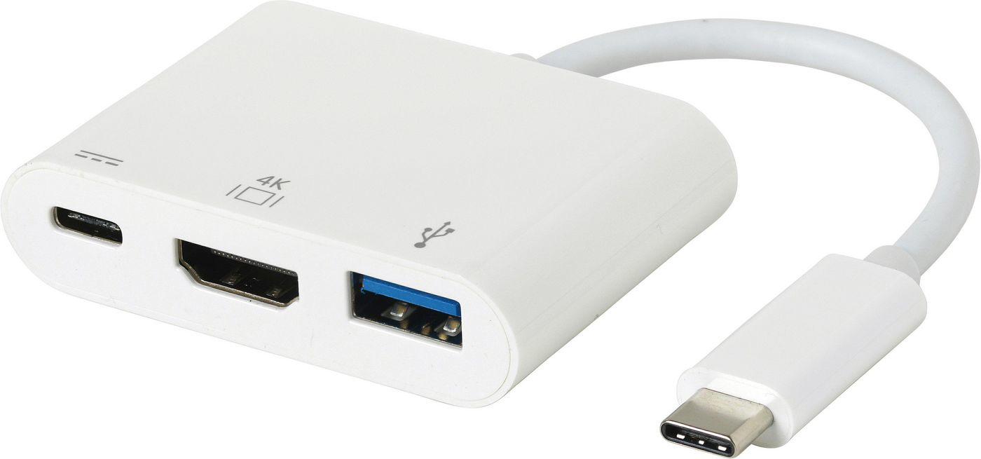 eSTUFF ES623001WH interface hub USB 3.2 Gen 1 (3.1 Gen 1) Type-C 5000 Mbit/s White