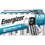 Energizer Max Plus Alkaline D Battery Pack of 20